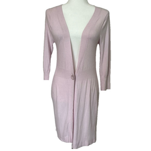 Kenzie Women’s Lightweight 3/4 Sleeve Duster Soft Pastel Pink Cardigan S-M